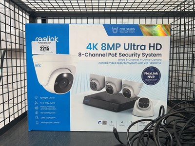 Lot 2215 - Boxed Reolink 4K 8MP Ultra HD 8-channel PoE...