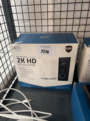 Lot 2216 - Boxed Eufy battery powered video doorbell and...