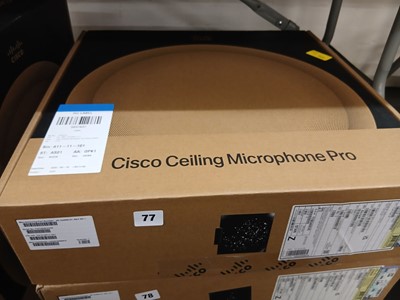 Lot 77 - Cisco ceiling microphone, model no. CS-CLGP-C...
