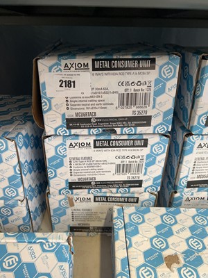 Lot 2181 - 3 Axiom 6 way metal consumer units