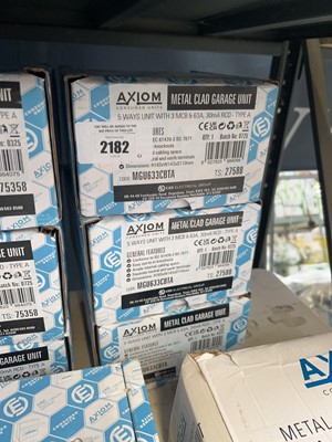Lot 2182 - 3 Axiom 5 way metal clad garage consumer units