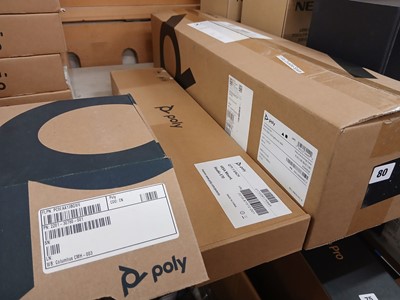 Lot 80 - 3 Polycom boxes containing HPSBS panel, a Poly...