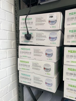 Lot 2184 - 10 boxed Meridian LED Luna bulkhead lights