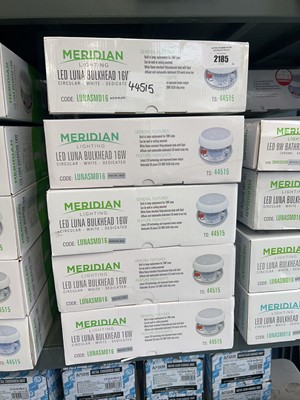 Lot 2185 - 10 boxed Meridian LED Luna bulkhead lights