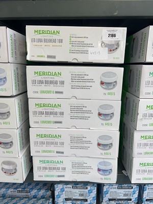 Lot 2186 - 10 boxed Meridian LED Luna bulkhead lights