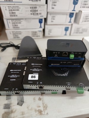 Lot 86 - Unboxed Crestron units including 2 Crestron DM-...