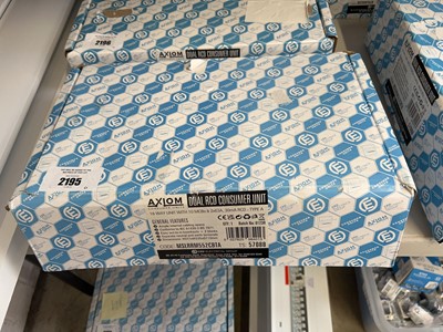 Lot 2195 - Boxed Axiom 18 way dual RCD metal consumer unit