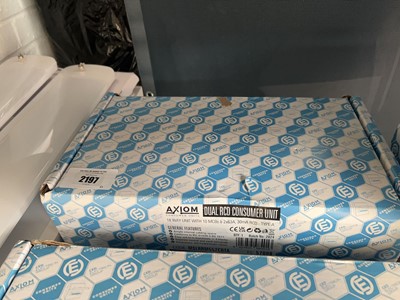 Lot 2197 - Boxed Axiom 18 way dual RCD metal consumer unit