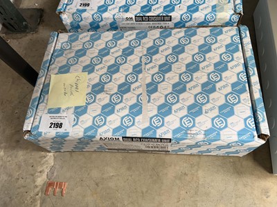 Lot 2198 - Boxed Axiom 18 way dual RCD metal consumer unit