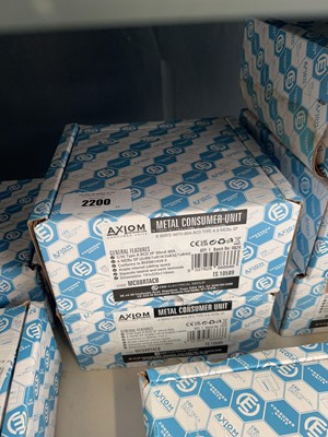 Lot 2200 - 2 Axiom 8 way metal consumer units
