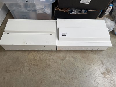 Lot 2235 - 2 unboxed Axiom metal consumer units