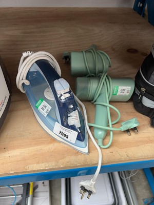 Lot 2095 - 2 Philips hand held steamers, together with a...