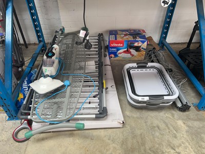 Lot 2096 - Shark electric steam mop, together with a Vax...