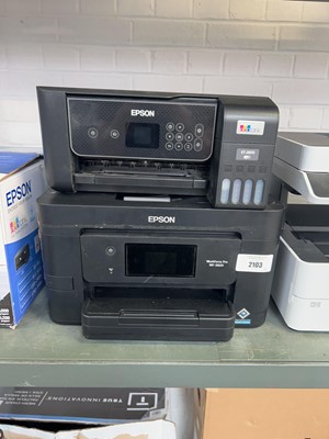 Lot 2103 - Epson WF 3820 Workforce Pro printer, together...