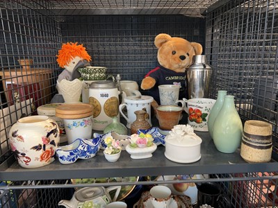Lot 1040 - Cage of various ceramics and other...