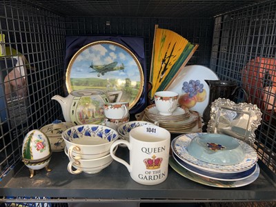 Lot 1041 - Cage of various ceramics and other...