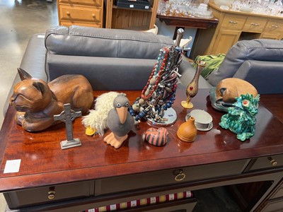 Lot 1019 - Mixed collectibles incl. costume jewellery...