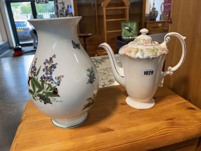 Lot 1029 - Royal Worcestor porcelain vase and Royal...