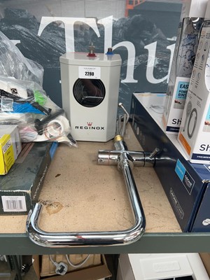 Lot 2280 - Reginox and chrome hot water boiling tap and...