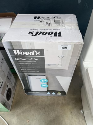 Lot 2286 - Boxed Woods MDK 26 25L electric dehumidifier