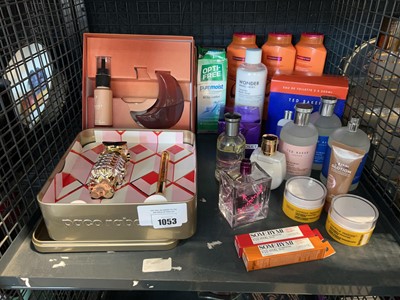 Lot 1053 - Cage containing cosmetics including partial...