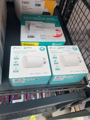 Lot 2291 - 2 Kasa smart thermostatic radiator valves...