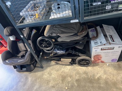 Lot 1064 - Joie car seat on base, further Joie folding...