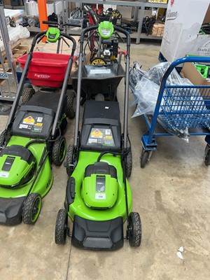 Lot 2314 - Greenworks 48V cordless lawnmower with 2...