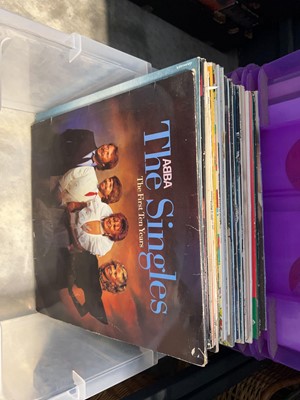 Lot 1070 - 2 crates of various records to include ABBA,...