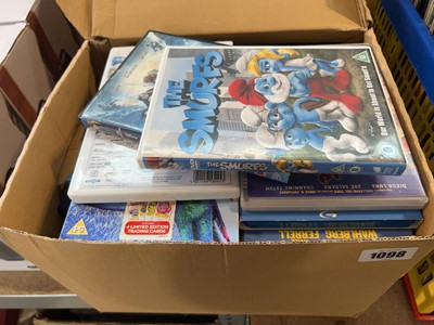 Lot 1098 - 2 boxes of various DVDs