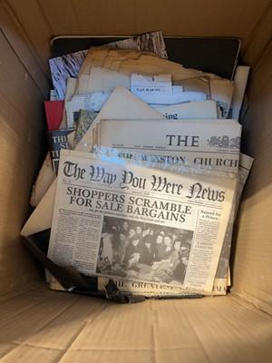 Lot 1449 - Box of various newspapers