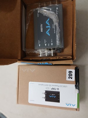 Lot 209 - 1 AJA Utap SDI USB 3 powered 3G-SDI capture...