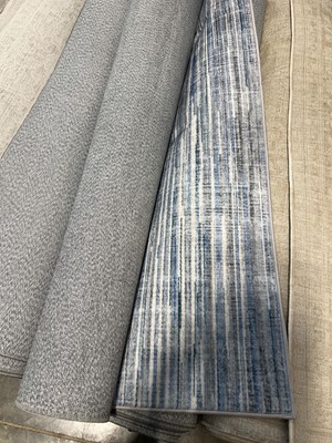 Lot 1475 - Wyatt & Ash blue and grey striped machine...