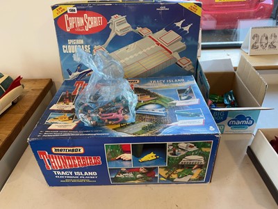 Lot 1300 - Boxes Captain Scarlet Spectrum Cloudbase HQ,...