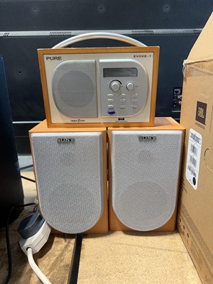 Lot 1519 - Pure Evoke-1 digital radio with pair of Sony...