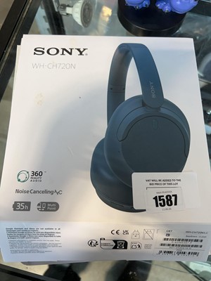 Lot 1587 - Boxed pair of Sony WH-CH720N over ear noise...