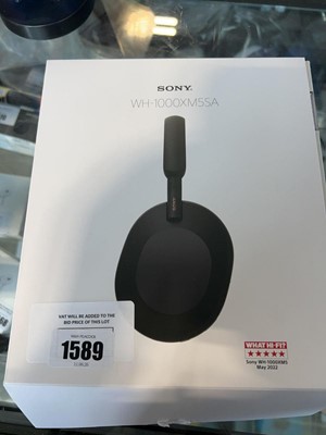 Lot 1589 - Sony WH-1000XM5SA over ear wireless headphones
