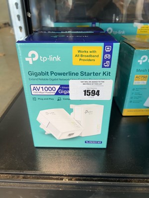 Lot 1594 - Assorted TP-Link Powerline start kits and mesh...