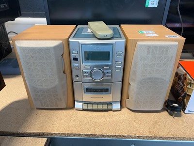 Lot 1536 - Sanyo multi-function audio system with pair of...