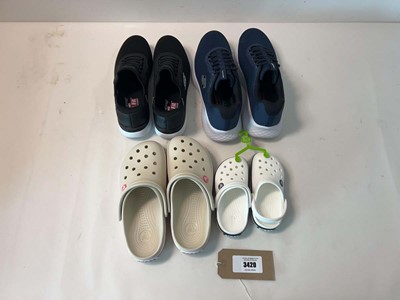 Lot 3420 - 2x Crocs, 2x Skechers unworn