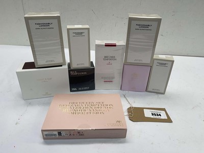 Lot 9 Zara fragrances including Fashionably London,...