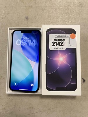 Lot 2142 - Boxed Apple iPhone 17E in black 256GB model no....