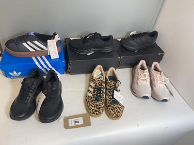 Lot 6x Pairs of Adidas trainers (inc 3x boxed) in...