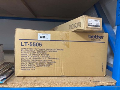 Lot 2231 - Boxed Brother LT5505 printer lower tray along...