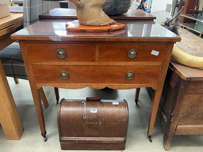 Lot 5118 - Edwardian side table with three drawers under