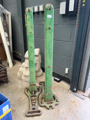 Lot 4298 - Pair vintage tennis net posts