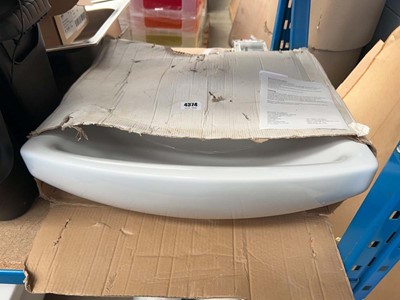 Lot 4374 - White ceramic bathroom basin