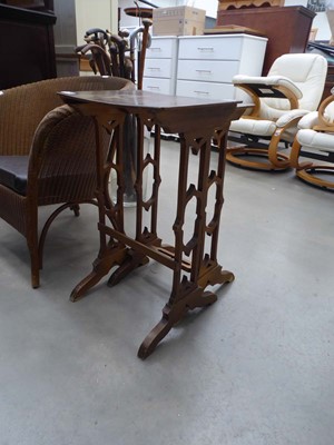 Lot 5293 - Nest of two occasional tables with painted...