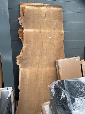 Lot 4405 - 2 pieces of waney edge rough sawn oak, approx....