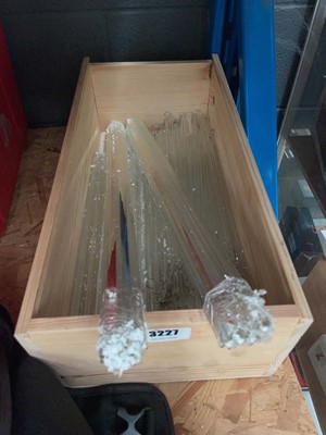 Lot 3227 - Box of profiled borosilicate glass rods and tubes